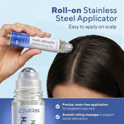 Miniatura 2 de Suero para el crecimiento del cabello en rollo en romero – 3% romero, 3% redensilo y 2% nuevamente, ayuda a apoyar la apariencia del cabello más