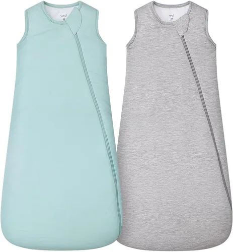 Miniatura 9 de HAPIU Saco de dormir unisex de rayón hecho de bambú TOG 1.0, cremallera premium de 2 vías, manta portátil para bebé