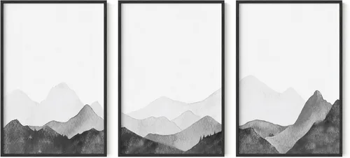 Miniatura 62 de HAUS AND HUES Arte de pared moderno de mediados de siglo, decoración bohemia para pared, juego de 3 impresiones artísticas de sol, decoración