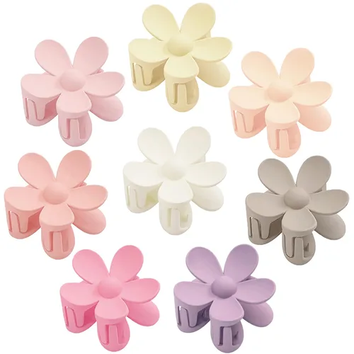 Miniatura 13 de Pinzas para el cabello de flores, 8 unidades, pinzas grandes para mujeres y niñas, cabello grueso y delgado, agarre fuerte, antideslizante, gran