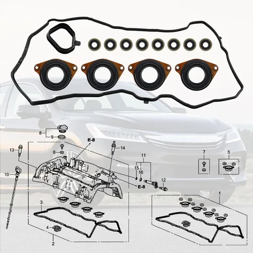 Miniatura 8 de Juego de juntas de tapa de válvula de motor para Honda Accord 2.4L K24 2013-2017, almohadilla de cubierta de cámara de válvula OE 12030-5A2-A01
