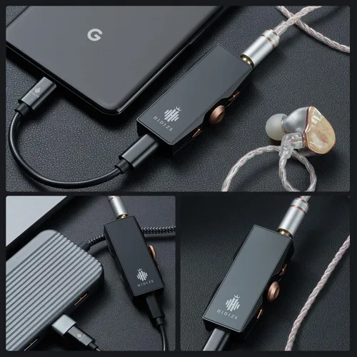 Miniatura 5 de Hidizs S8 Pro Robin portátil USB-C DAC, chip DAC dual de 32 bits, control de volumen, salidas de 0.138 in y 0.173 in, compatible con Windows, Mac