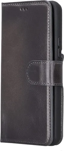 Miniatura 2 de Bayelon Funda compatible con Galaxy S22, cartera de cuero de grano completo para teléfono, funda desmontable con soporte, funda magnética abatible