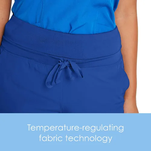 Miniatura 4 de BARCO One Pantalón de uniforme médico de pierna recta tipo cargo con 4 bolsillos para mujer