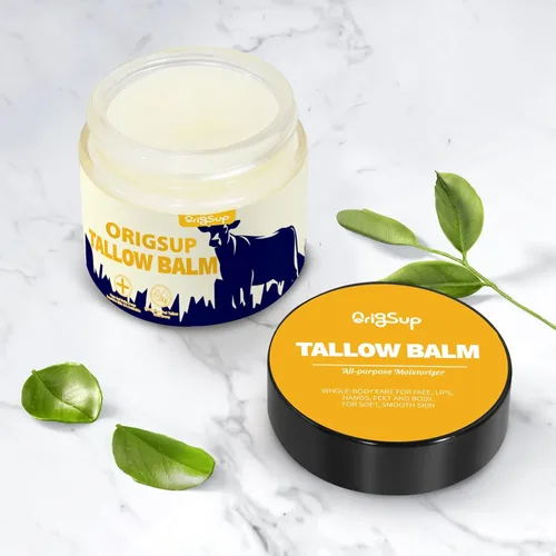 Miniatura 11 de Bálsamo de sebo de res para el cuidado de la piel - Aceite corporal hidratante completamente natural con miel y cera de abejas - Sebo de vacas