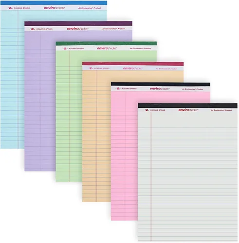 Miniatura 12 de ROARING SPRING Enviroshades - Bloc de notas de colores reciclados, paquete de 3, 40 hojas, 8.5 x 11.75 pulgadas, el paquete incluye 1 de cada
