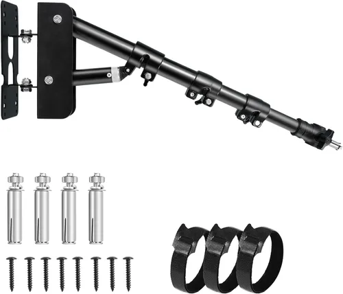 EMART Anillo de luz de montaje en pared, soporte ajustable de 42 pulgadas/41.7 in, soporte superior montado en la parte superior de 180 °, barra de
