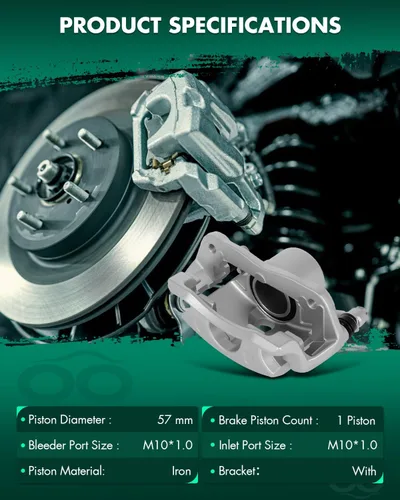Miniatura 2 de SCITOO Pinza de freno delantera con soporte 19B2661, 19B2660 compatible con Acura ILX 2013-2015, Honda Civic 2013-2021, Honda CR-Z 2016, Honda Fit