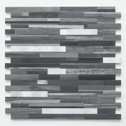 Miniatura 16 de DICOFUN - Azulejo adhesivo de loseta en muro para la cocina, piedra faxu gris claro, PVC con metal mixto, 1 lámina