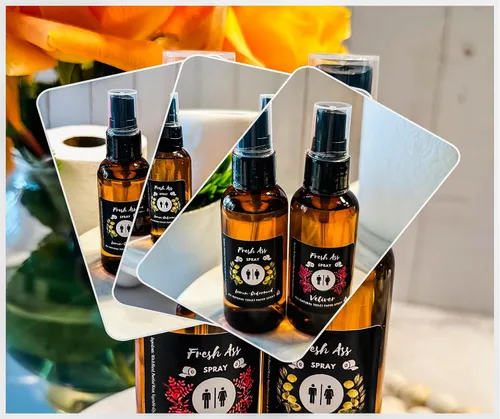 Miniatura 3 de Aerosol de papel higiénico para limpiar, juego de 2 tamaños de viaje, vetiver natural y madera de cedro de limón, botellas de 2 onzas, espray After