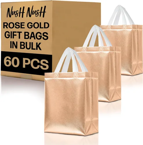 Miniatura 83 de Nush Nush Bolsas de regalo de color azul aguamarina de gran tamaño – Juego de 30 bolsas de regalo azul claro brillante con asas a granel – Bolsa