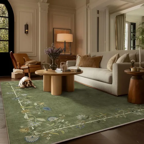 Miniatura 51 de Alfombra de pasillo lavable antideslizante: alfombra de cocina de 2 x 6 pies, resistente a las manchas, con parte trasera de goma, alfombra suave