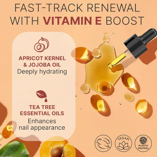 Miniatura 4 de Aceite orgánico para uñas y cutículas, aceite de uñas fabricado en Estados Unidos para crecimiento y fuerza con jojoba y vitamina E, reparación