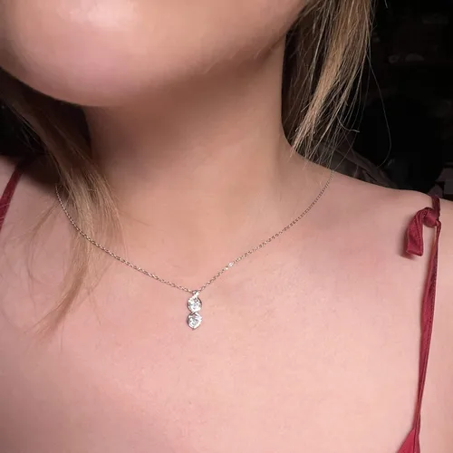 Miniatura 3 de Regalos para hermanas de hermana, collar de plata de ley con dos infinitos entrelazados con doble corazón, joyería de cumpleaños, collares de regalo
