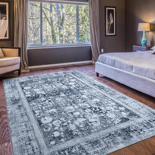 Miniatura 11 de Alfombra de área de 5 x 7, alfombra bohemia vintage, ultra suave, de pelo bajo, lavable, antideslizante, resistente a las manchas, alfombra impresa