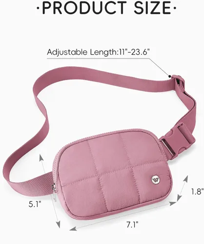 Miniatura 73 de WESTBRONCO Riñoneras para mujeres y hombres, bolsa para cinturón con bolsillos con cremallera, riñoneras modernas, bolsas cruzadas ligeras de 1