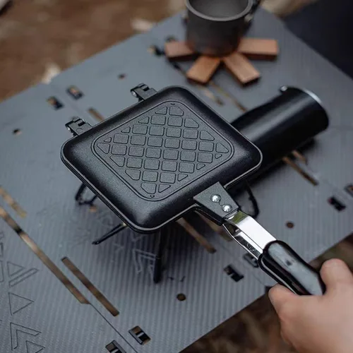 Miniatura 7 de Sandwichera, sartén para hacer panini a la parrilla con platos antiadherentes, prensa para sándwiches tostados para estufa, sartén de aluminio