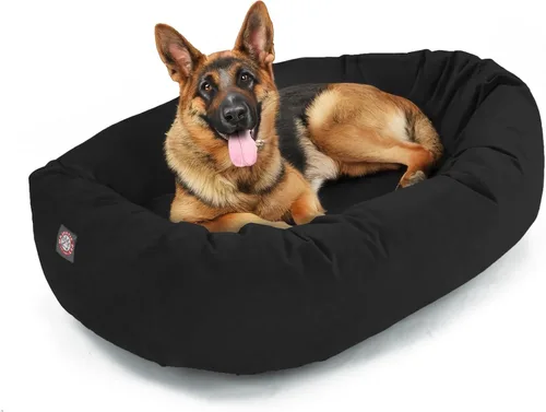 Miniatura 10 de Majestic Pet Cama para Perros Grandes Lavable de 40 Pulgadas, Mueble Ortopédico en Forma de Donut para Perros Grandes, Almohadilla y Alfombra de Gris