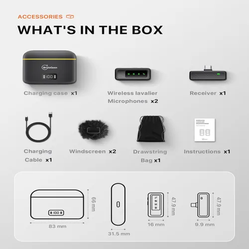 Miniatura 9 de USB C Wireless lavalier Microphone for Android Phone iPhone16 iphone15