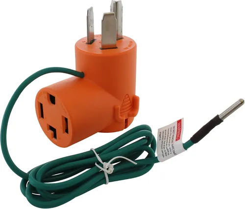 Miniatura 12 de AC WORKS Adaptador de salida de pared para secadora de 30 amperios y 3 clavijas (para bloqueo L6-30 30A 250V)