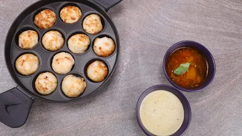 Miniatura 7 de Vinod Paniyarakkal para cocinar Paniyaram 9.1 in con tapa SS
