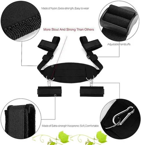 Miniatura 3 de Esparcidores de restricción de bondage, barra de piernas y manos, juego de bondage sexual para muslo, correas de muñeca y tobillo, esposas