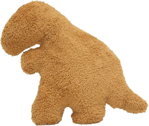 Miniatura 11 de Almohada de Nugget de pollo en forma de dinosaurio, 3 piezas de Nugget de pollo en forma de dinosaurio de peluche para niños, adultos y novias