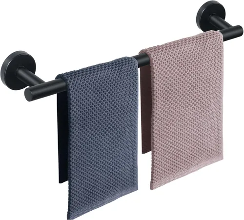 Miniatura 15 de NearMoon - Barra para toallas de baño, soporte de toalla de ducha de acero inoxidable grueso para baño, montado en la pared, longitud total de 12