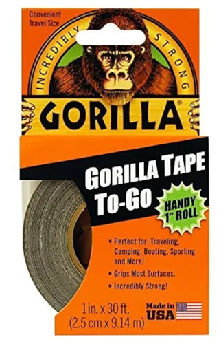 Miniatura 12 de Gorilla 6100101-7 Cinta adhesiva para llevar, 1" x 10 yardas, negro, (paquete de 7), paquete de 7, 7