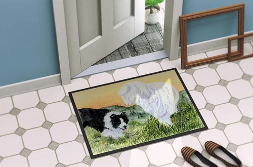 Miniatura 4 de Caroline's Treasures SS8103MAT Border Collie - Tapete para interiores o exteriores, 18 x 27 pulgadas, 27 pulgadas de largo x 18 pulgadas de ancho