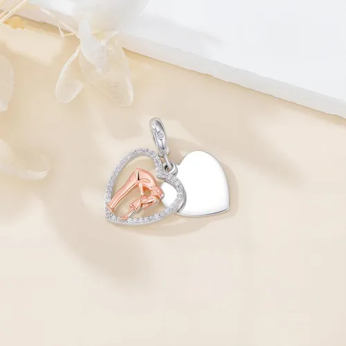 Miniatura 100 de PROESS Dije para padre, madre e hija, pulsera de plata de ley para pulseras, regalos de cumpleaños, día de San Valentín, para hija, madre, amante