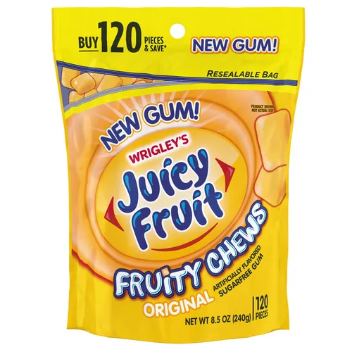 Miniatura 9 de Juicy Fruit Gum Goma de mascar original de burbujas, 5 unidades (paquete de 18)