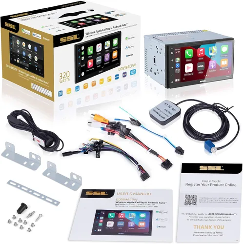 Miniatura 7 de Sound Storm Laboratories DDCP62 Estéreo para automóvil - Apple CarPlay, doble Din, pantalla táctil capacitiva de 6.2 pulgadas, Bluetooth, sin