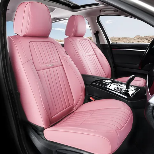 Miniatura 36 de Coverado Fundas de Asiento Delantero para Automóvil, 2 Piezas Fundas de Asiento de Cuero para Automóviles, Protector de Asiento de Automóvil Solo