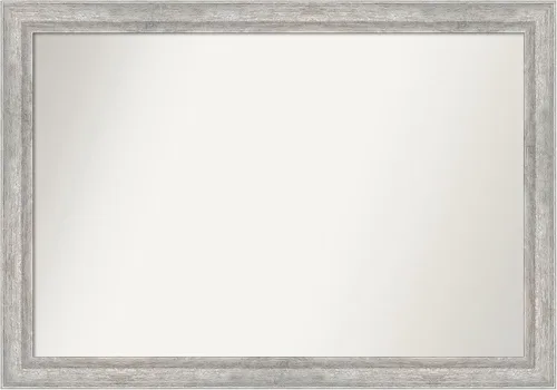 Miniatura 178 de Amanti Art Espejo de baño plateado para sobre fregadero, 23 x 23 pulgadas, espejo cuadrado plateado en ángulo, marco de madera moderno medio, se