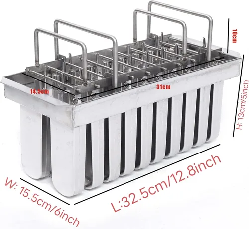 Miniatura 5 de Molde para paletas caseras, molde para paletas de hielo congelado, reutilizable, molde para paletas de helado con 20 tazas de molde, molde de acero