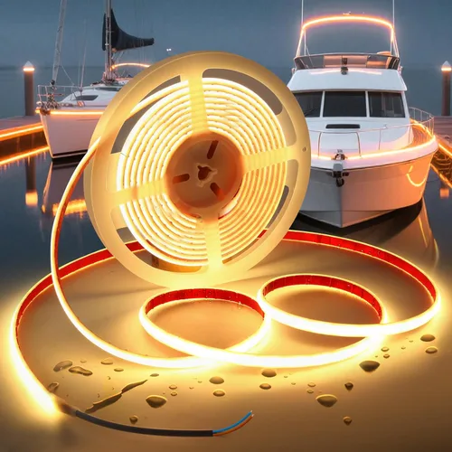 Miniatura 10 de Tiras de Luces LED COB Luz Azul, 12V 32.8 pies IP67 Impermeable Alto CRI 95Ra+ Súper Brillante, Luces Flexibles para Barco para Pesca Nocturna