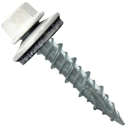 Miniatura 62 de Tornillos para techo de metal: (250) 10 x 1 sin pintura galvanizados con cabeza hexagonal para techo de chapa. Tornillos autoiniciados de metal