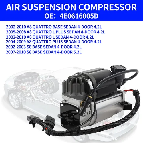 Miniatura 6 de Compatible con compresor de suspensión neumática Audi A8 D3 4E 6-8 cilindro 2002-2010, 4E0616007D, 4E0616007B, 4E0616007, 4E0616005F, 4E0616005D