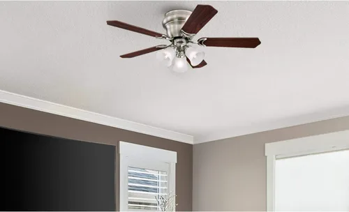 Miniatura 9 de Westinghouse Contempra Trio - Ventilador de techo de 42 pulgadas con luz, ventilador de techo de níquel cepillado para interiores para habitaciones