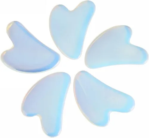 Miniatura 7 de Herramienta de cuarzo natural con forma de corazón de cristal Gua Sha, herramienta de masaje de spa, herramienta de masaje facial para cuello