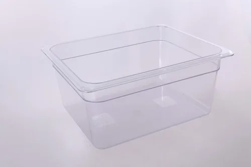 Miniatura 2 de Sartén de plástico transparente de policarbonato apilable de tamaño completo, sartenes para restaurantes, recipientes comerciales