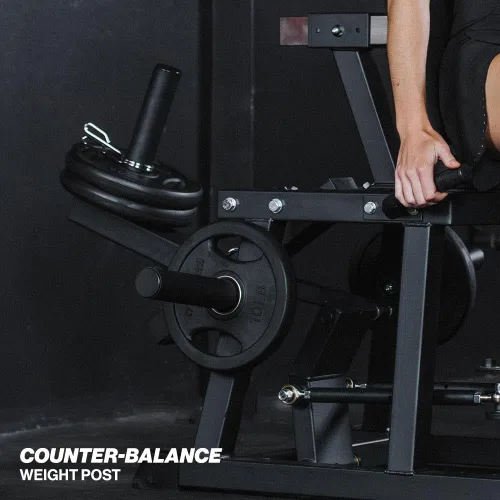 Miniatura 6 de Titan Fitness Máquina de ejercicios de abductor y aductor de cadera con carga en placa, clasificada 250 libras, máquina estabilizadora combinada