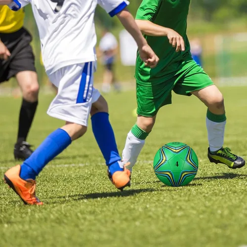 Miniatura 6 de Lunmon 18 pelotas de fútbol con 4 bombas, pelotas de fútbol deportivas, tamaño oficial, fútbol para interiores y exteriores, para niños