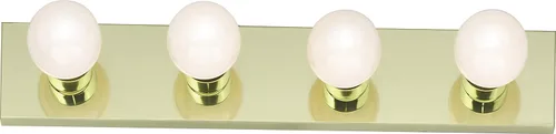 Miniatura 5 de Nuvo Lighting SF77/188 Lámpara de Tocador Transicional de Tres Luces en Acabado de Latón Pulido/Fundido