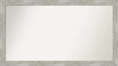 Miniatura 22 de Amanti Art Espejo de baño gris para sobre el fregadero, 31 x 48 pulgadas, espejo de tocador rectangular estrecho de color gris, marco de madera