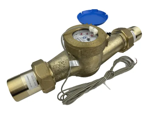 Miniatura 18 de DAE Medidor de agua caliente sin plomo MJ-75R NTEP, acoplamientos NPT de 3/4", salida de pulso, galón