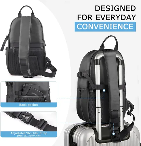 Miniatura 6 de TAAOKA Bolsa bandolera para cámara fotográfica – Bolsa cruzada impermeable para cámara con bolsillos de acceso rápido, DSLR linda bolsa para cámara