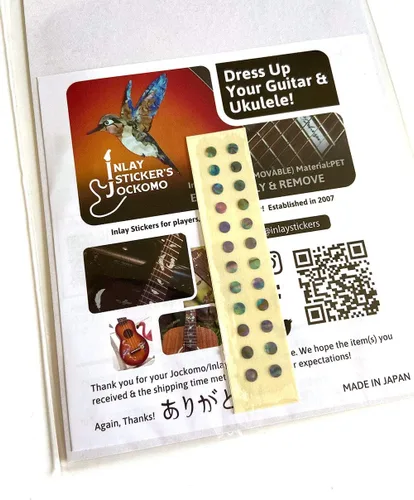 Miniatura 19 de Adhesivos de incrustación para marcadores de diapasón de guitarras y bajo - 0.32 cm Pequeñas marcas laterales en forma de punto - Abulón azul
