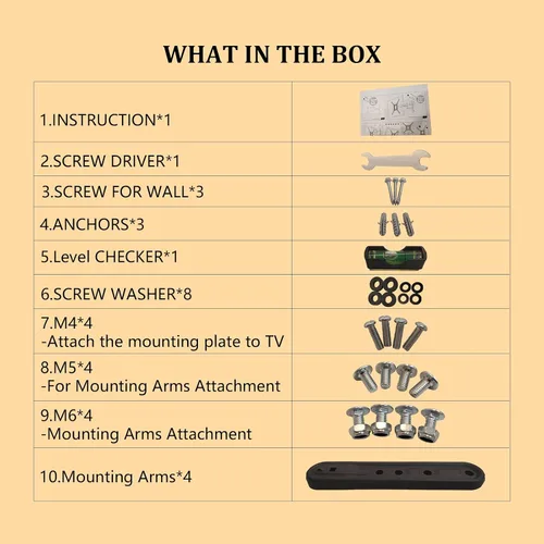 Miniatura 8 de Soporte de pared para TV de movimiento completo, soporte de pared para monitor de TV, extensión de inclinación giratoria para televisores LCD LED 4K